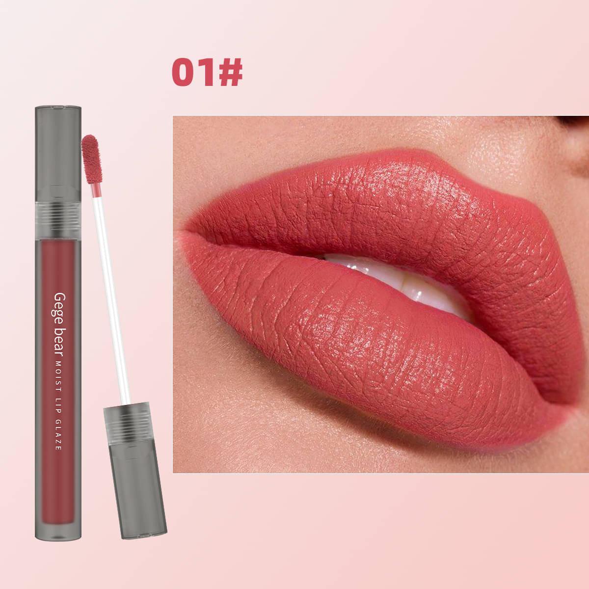     			GEGE BEAR Apple Red Matte Lip Gloss 3