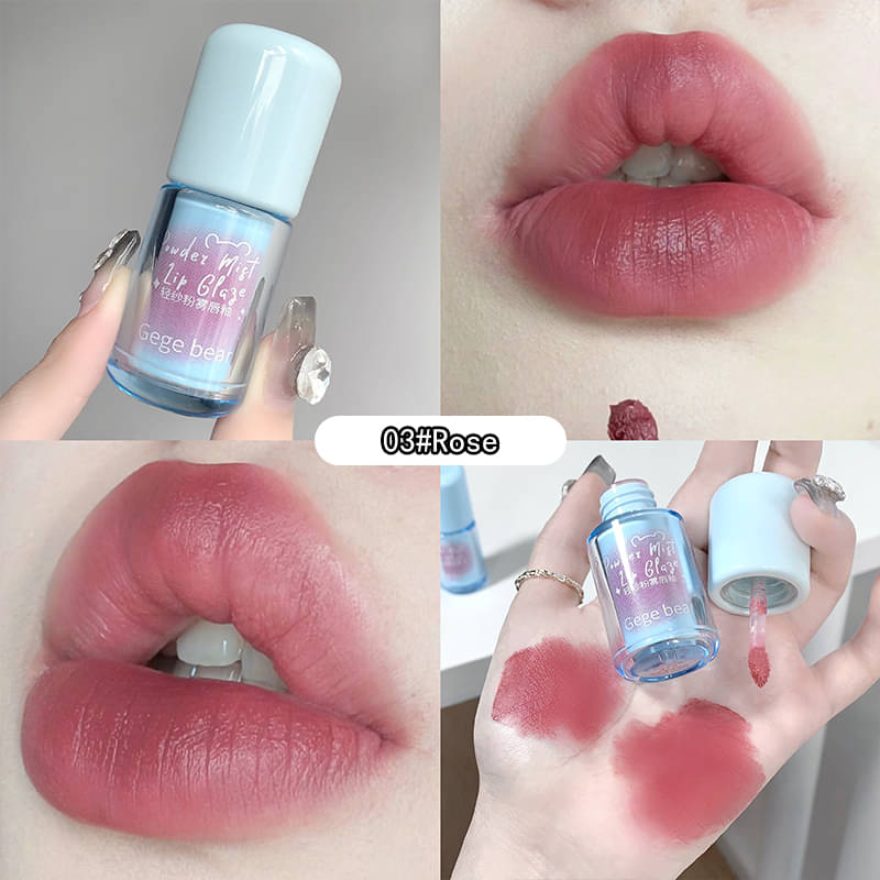     			GEGE BEAR Pink Rose Glossy Lip Gloss 2.5