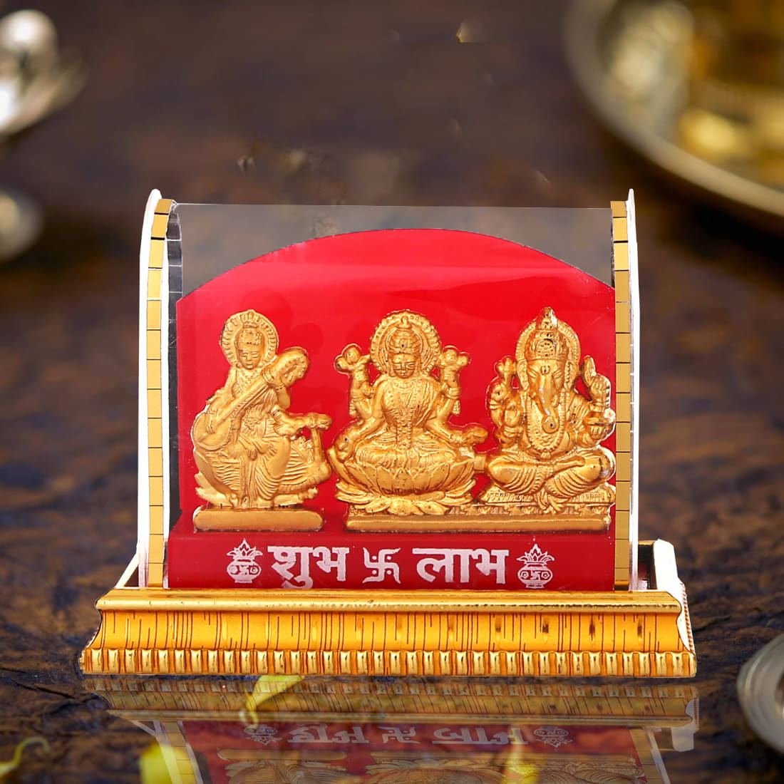     			Ganesh Lakshmi Saraswati Idol Showpiece for Home, Office & Gift Purpose