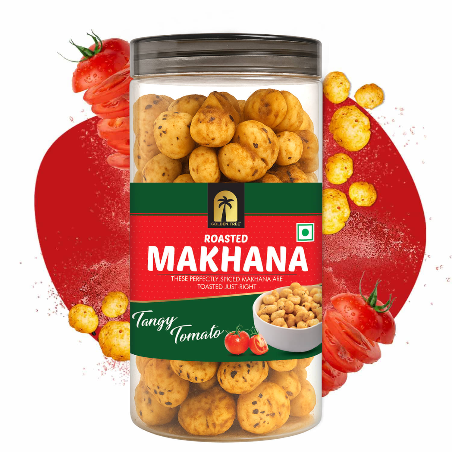     			Golden Tree Tangy Tomato Makhana Handpicked phool makhana/lotus seeds 100gm