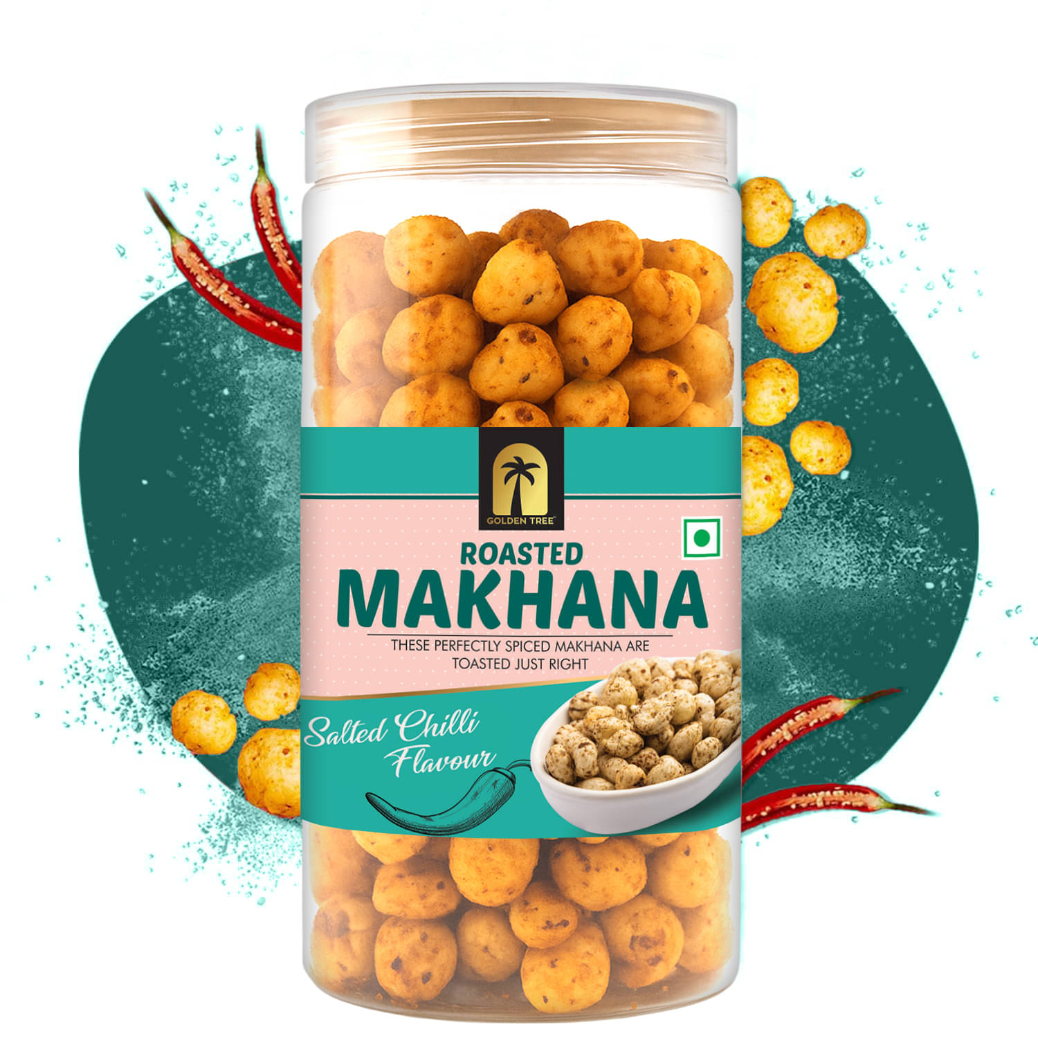     			Golden Tree Salted Chilli Makhana Handpicked phool makhana/lotus seeds 100gm