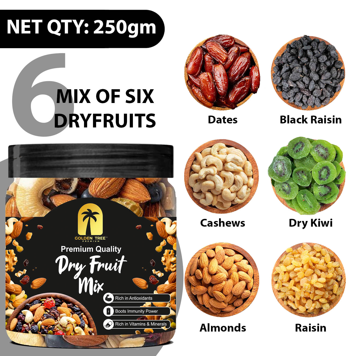     			Golden Tree Mixed Nuts 250 g