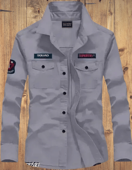     			J K Enterprise Cotton Blend Regular Fit Solids Full Sleeves Men's Casual Shirt - Grey ( Pack of 1 )