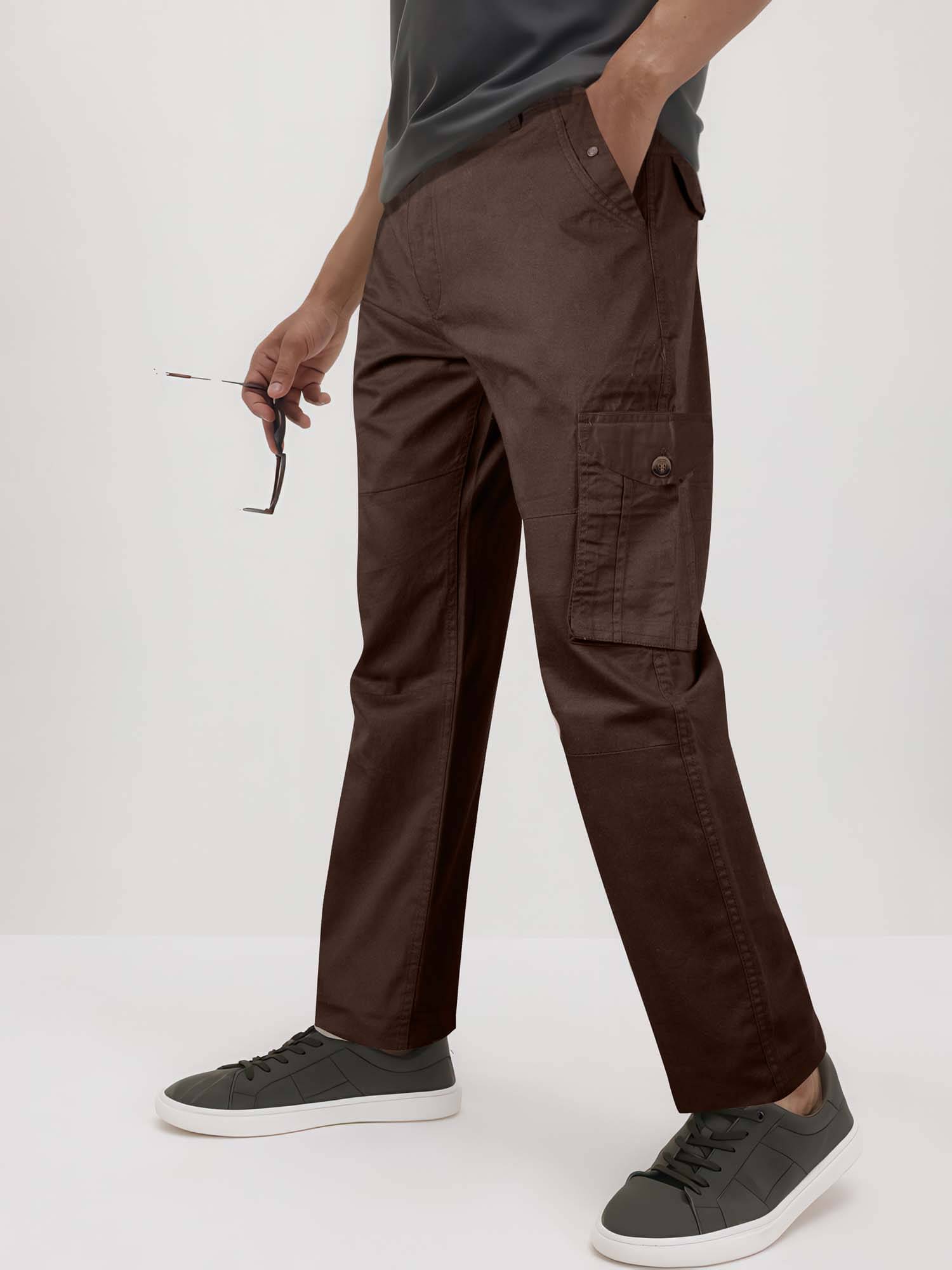     			JB JUST BLACK Relax Men's Cargos - Brown ( Pack of 1 )