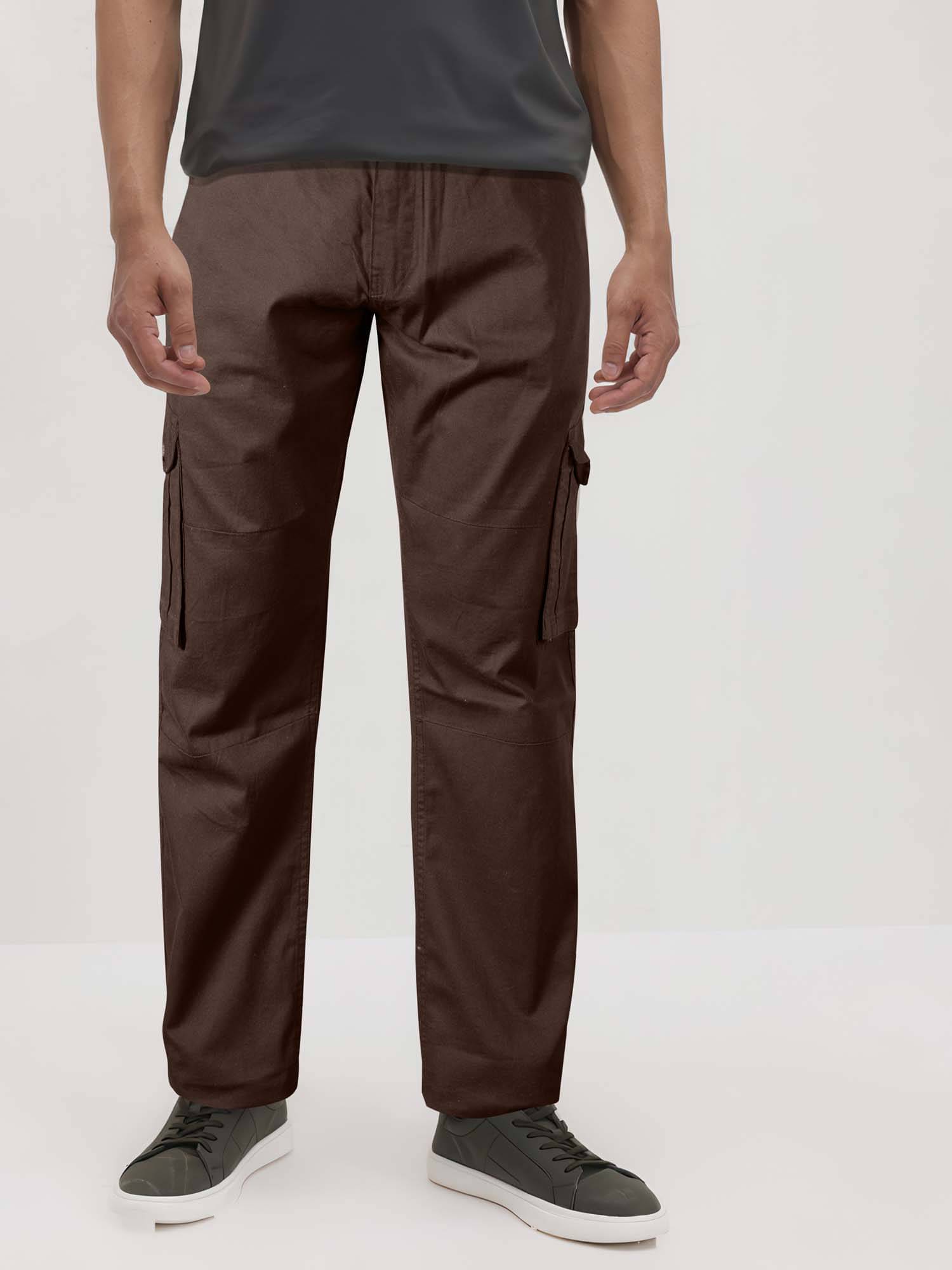     			JB JUST BLACK Relax Men's Cargos - Brown ( Pack of 1 )