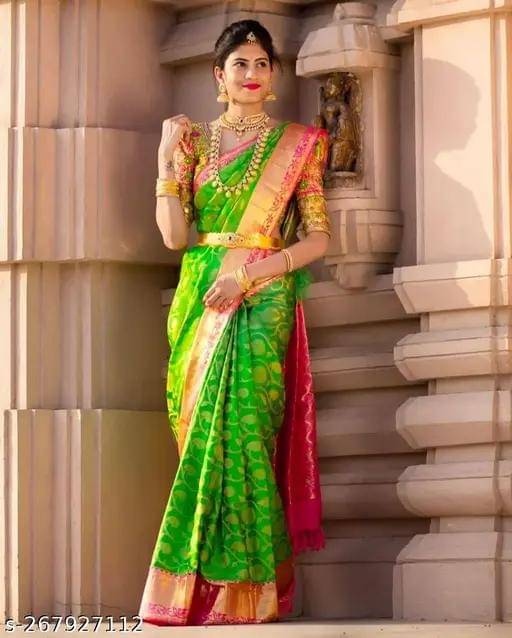 Kashtbhanjan Art Silk Solid Regular Saree With Stitched Blouse ( Pink ) Kashtbhanjan Art Silk Solid Regular Saree With Stitched Blouse ( Pink )