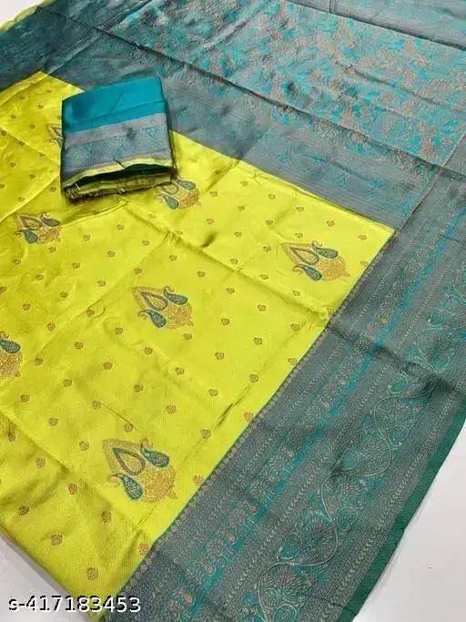 Kashtbhanjan Art Silk Solid Regular Saree With Stitched Blouse ( Multicolor ) Kashtbhanjan Art Silk Solid Regular Saree With Stitched Blouse ( Multicolor )