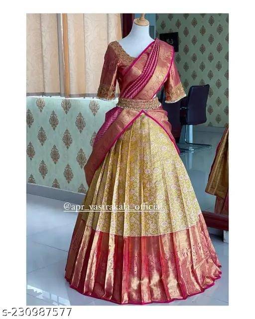 Kashtbhanjan Art Silk Solid Regular Saree With Stitched Blouse ( Multicolor ) Kashtbhanjan Art Silk Solid Regular Saree With Stitched Blouse ( Multicolor )