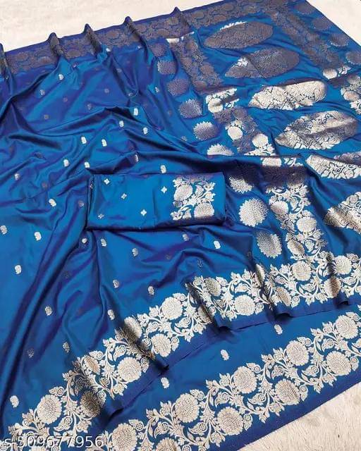     			Kashtbhanjan Cotton Solid Regular Saree With Stitched Blouse ( Black )