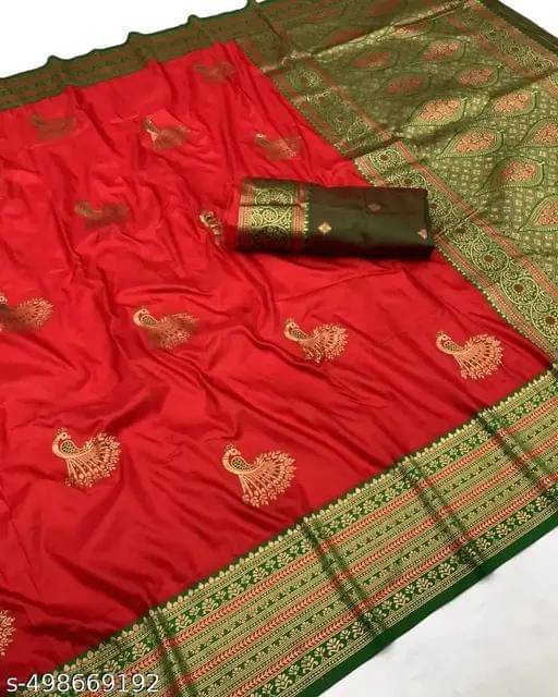 Kashtbhanjan Jacquard Solid Regular Saree With Stitched Blouse ( Brown ) Kashtbhanjan Jacquard Solid Regular Saree With Stitched Blouse ( Brown )