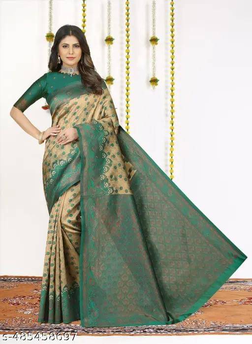 Kashtbhanjan Silk Blend Solid Regular Saree With Stitched Blouse ( Light Green ) Kashtbhanjan Silk Blend Solid Regular Saree With Stitched Blouse ( Light Green )