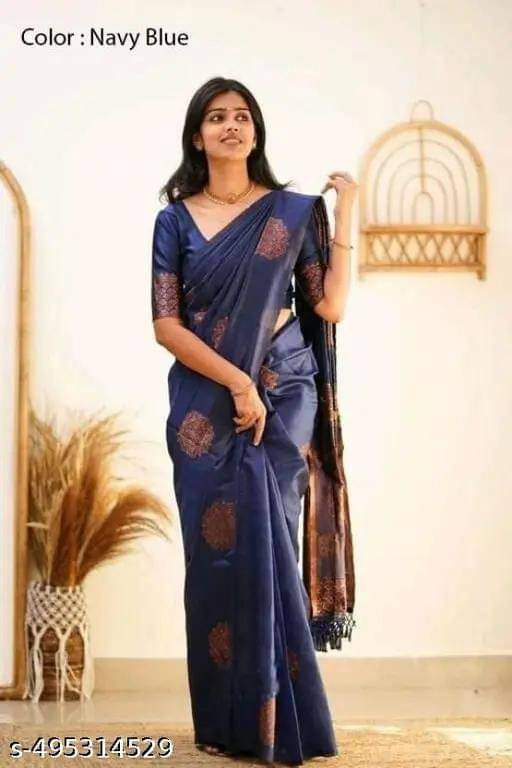     			Kashtbhanjan Silk Solid Regular Saree With Stitched Blouse ( Purple )
