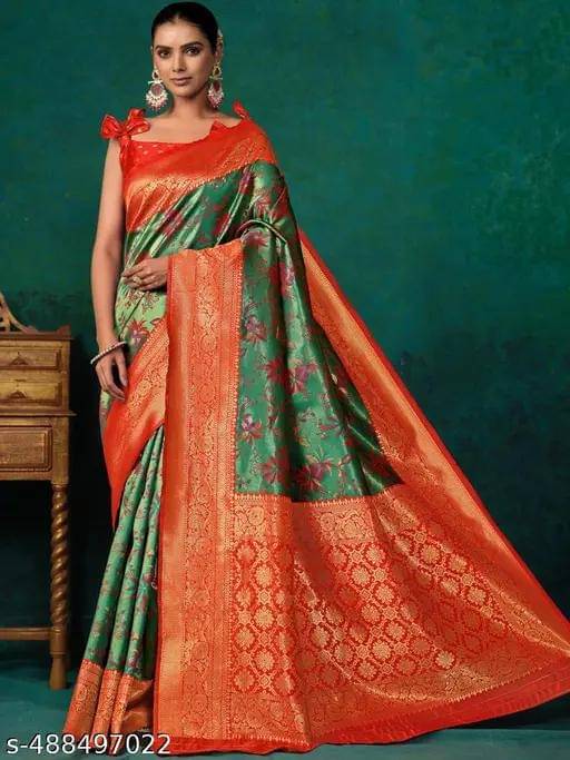 Kashtbhanjan Silk Solid Regular Saree With Stitched Blouse ( Multicolor ) Kashtbhanjan Silk Solid Regular Saree With Stitched Blouse ( Multicolor )