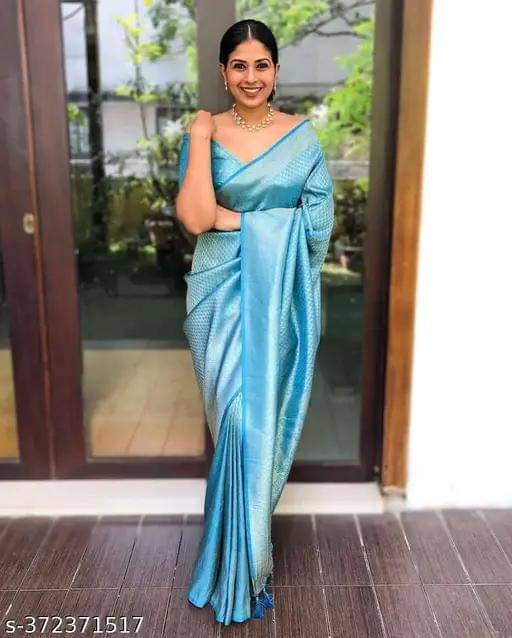 Kashtbhanjan Silk Solid Regular Saree With Stitched Blouse ( Multicolor ) Kashtbhanjan Silk Solid Regular Saree With Stitched Blouse ( Multicolor )