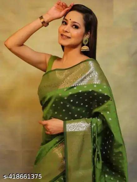     			Kashtbhanjan Silk Solid Regular Saree With Stitched Blouse ( Grey )
