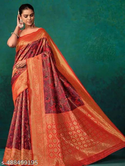 Kashtbhanjan Silk Solid Regular Saree With Stitched Blouse ( Multicolor ) Kashtbhanjan Silk Solid Regular Saree With Stitched Blouse ( Multicolor )