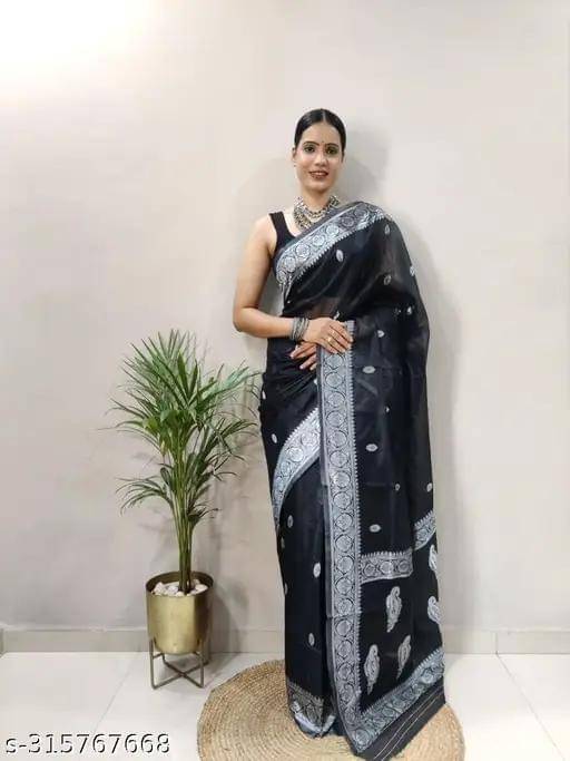     			Kashtbhanjan Silk Solid Regular Saree With Stitched Blouse ( Beige )