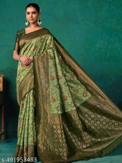     			Kashtbhanjan Silk Solid Regular Saree With Stitched Blouse ( Navy Blue )