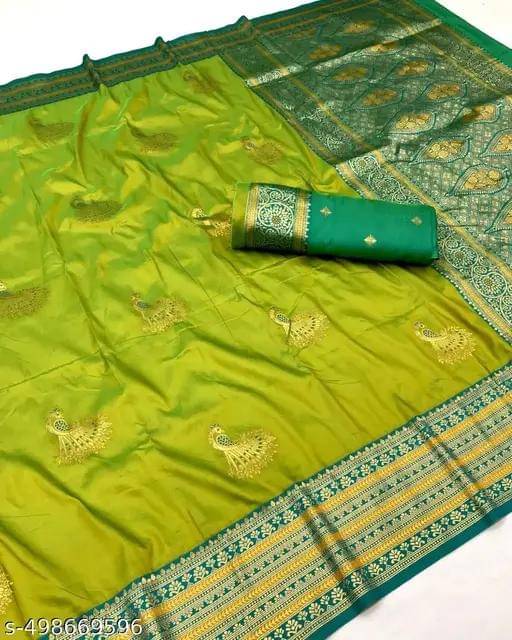     			Kashtbhanjan Silk Solid Regular Saree With Stitched Blouse ( Pink )