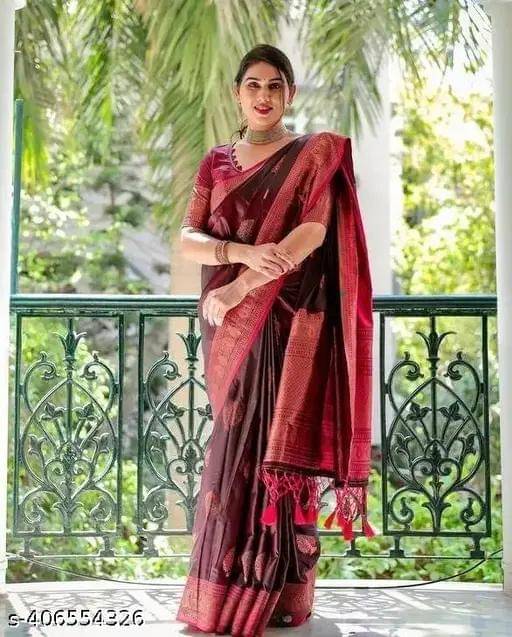     			Kashtbhanjan Silk Solid Regular Saree With Stitched Blouse ( Purple )
