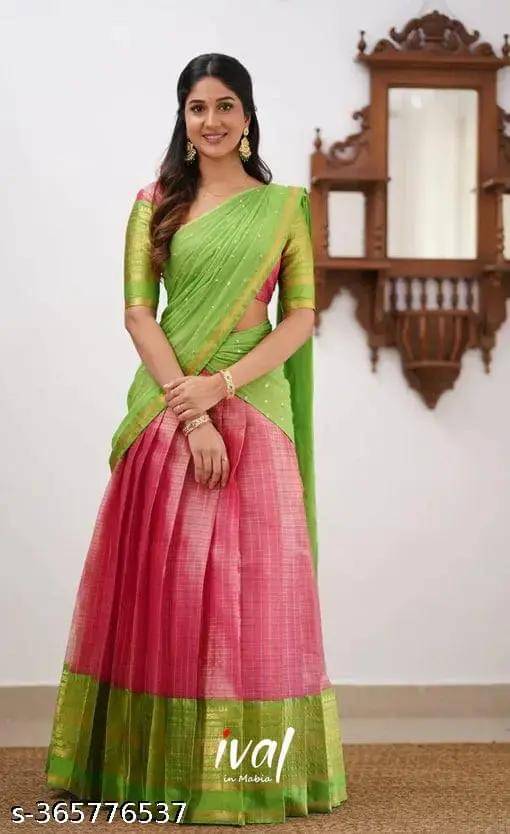 Kashtbhanjan Silk Solid Regular Saree With Stitched Blouse ( Beige ) Kashtbhanjan Silk Solid Regular Saree With Stitched Blouse ( Beige )