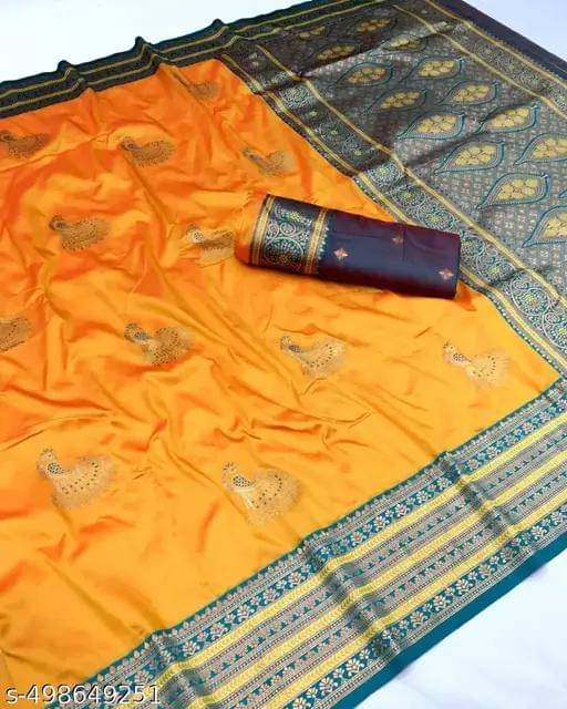     			Kashtbhanjan Silk Solid Regular Saree With Stitched Blouse ( Maroon )