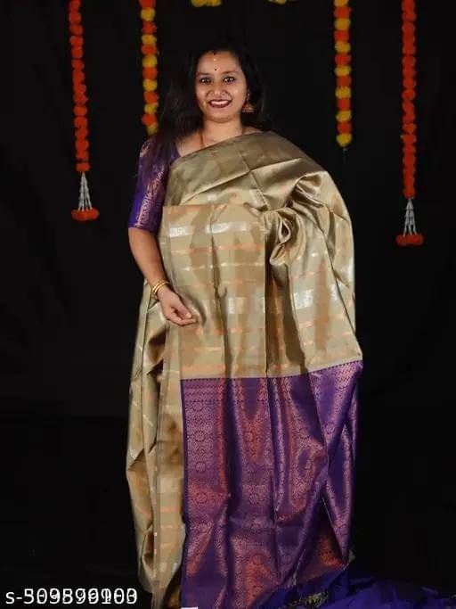Kashtbhanjan Silk Solid Regular Saree With Stitched Blouse ( Multicolor ) Kashtbhanjan Silk Solid Regular Saree With Stitched Blouse ( Multicolor )