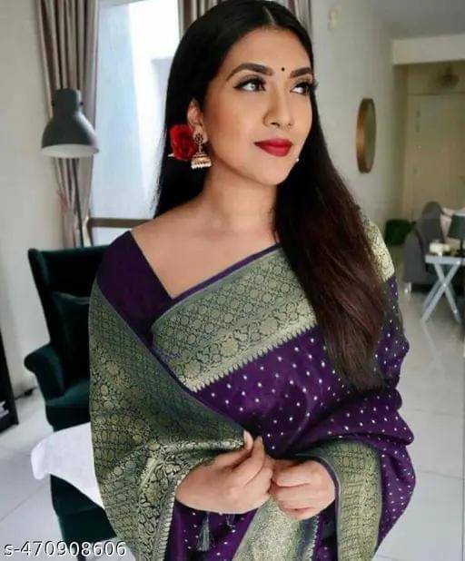     			Kashtbhanjan Silk Solid Regular Saree With Stitched Blouse ( Multicolor )