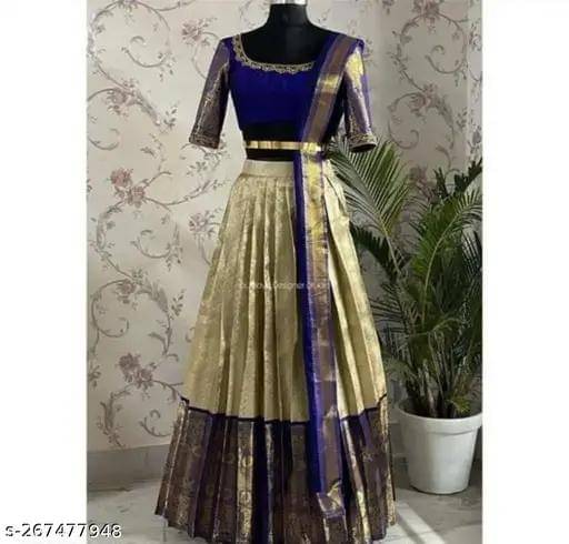     			Kashtbhanjan Silk Solid Regular Saree With Stitched Blouse ( Pink )