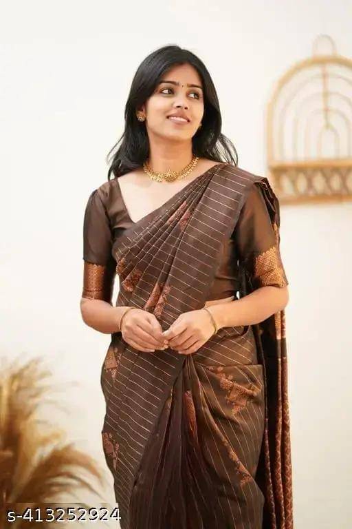 Kashtbhanjan Silk Solid Regular Saree With Stitched Blouse ( Multicolor ) Kashtbhanjan Silk Solid Regular Saree With Stitched Blouse ( Multicolor )