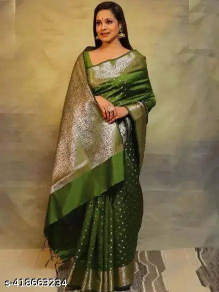     			Kashtbhanjan Silk Solid Regular Saree With Stitched Blouse ( Grey )