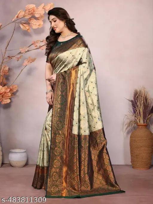Kashtbhanjan Silk Solid Regular Saree With Stitched Blouse ( Pink ) Kashtbhanjan Silk Solid Regular Saree With Stitched Blouse ( Pink )