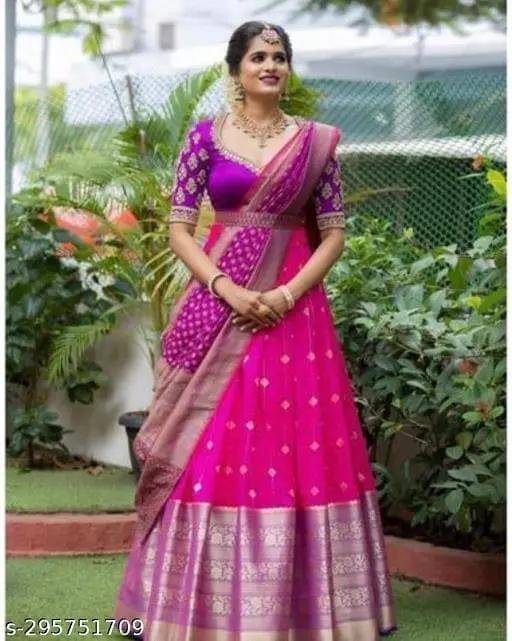     			Kashtbhanjan Silk Woven Design Regular Saree With Stitched Blouse ( Pink )