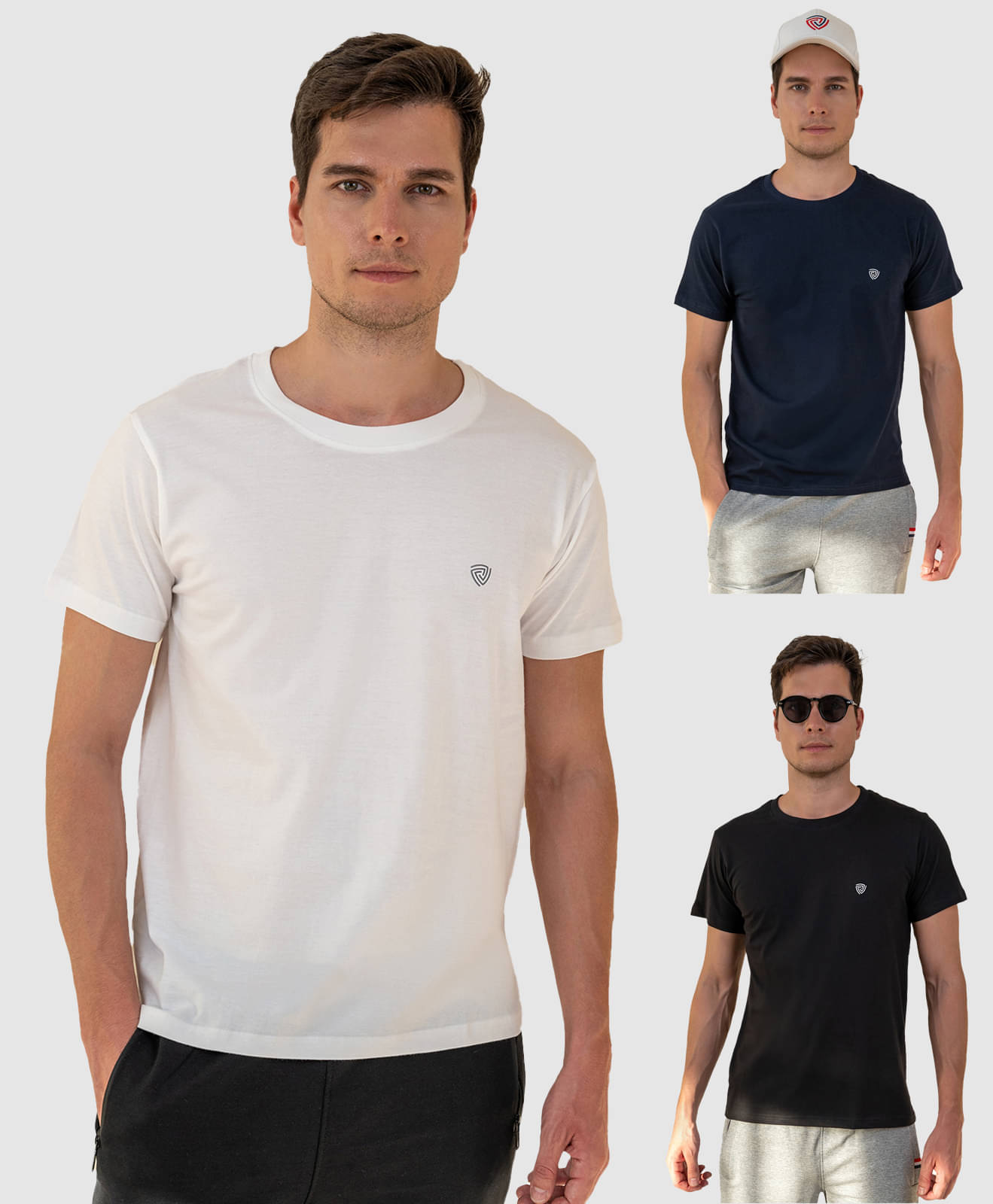 Lux Cozi Men Cotton Blend Regular Fit Solid T-Shirt ( Multicolor4 ) Lux Cozi Men Cotton Blend Regular Fit Solid T-Shirt ( Multicolor4 )
