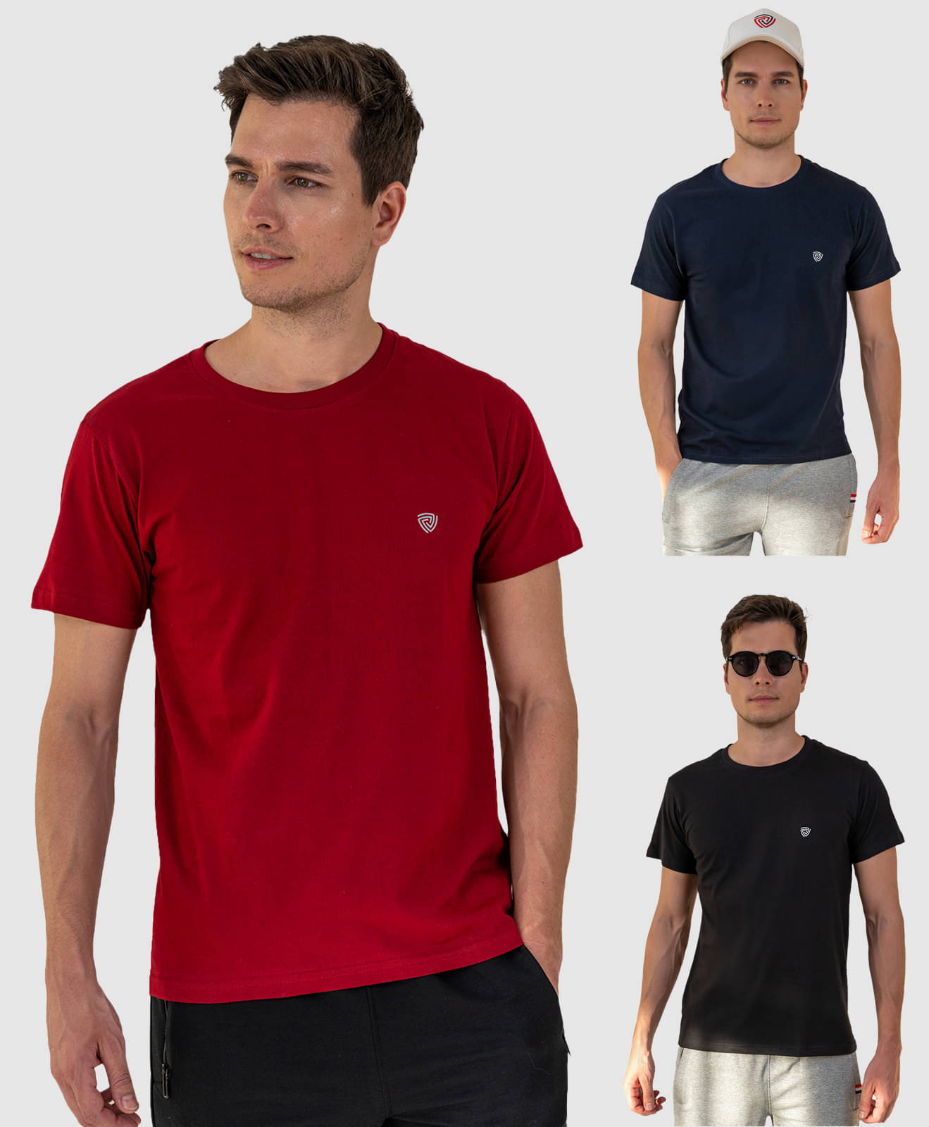     			Lux Cozi Men Cotton Blend Regular Fit Solid T-Shirt ( Multicolor8 )