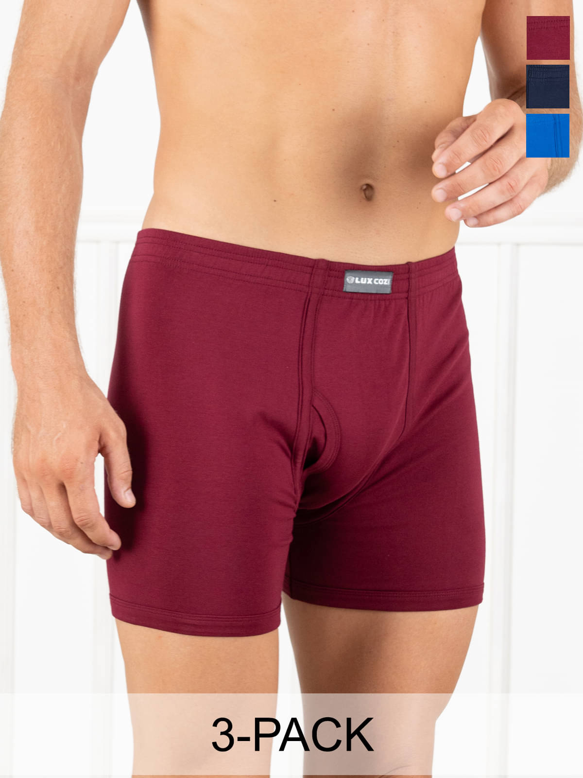 Lux Cozi Pack of 3 Cotton Blend Trunks For Men's ( Multicolor11 )     			Lux Cozi Pack of 3 Cotton Blend Trunks For Men's ( Multicolor11 )