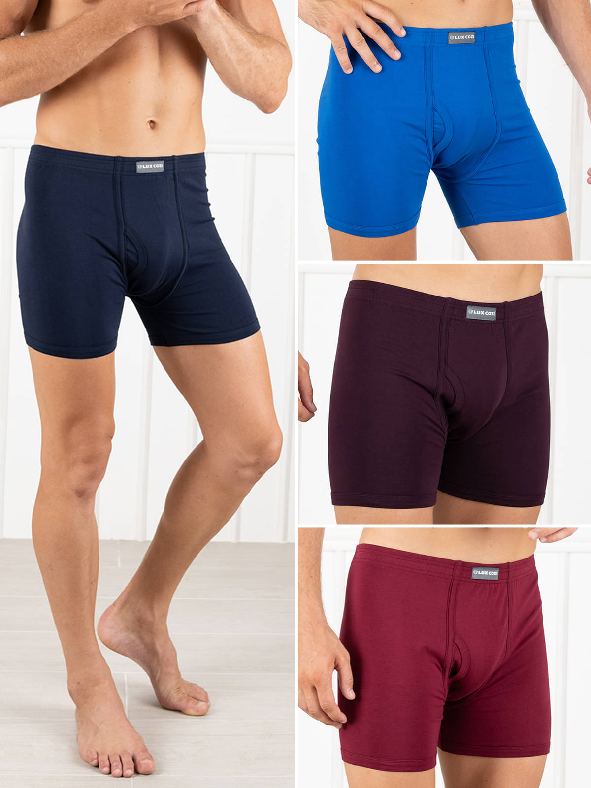Lux Cozi Pack of 4 Cotton Blend Trunks For Men's ( Multicolor7 )     			Lux Cozi Pack of 4 Cotton Blend Trunks For Men's ( Multicolor7 )