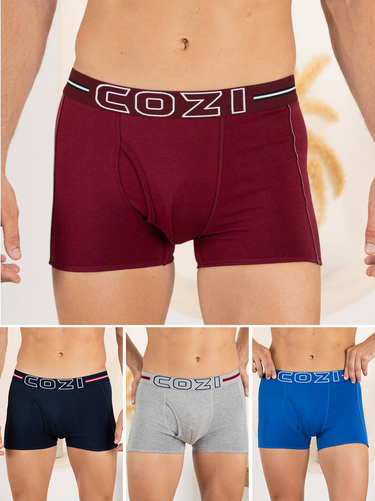 Lux Cozi Pack of 4 Cotton Blend Trunks For Men's ( Multicolor7 )     			Lux Cozi Pack of 4 Cotton Blend Trunks For Men's ( Multicolor7 )