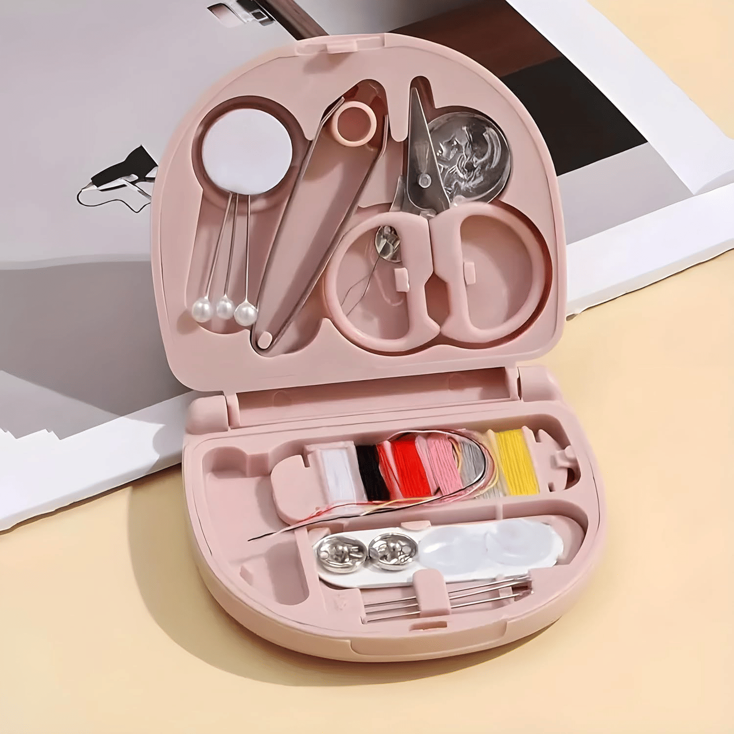     			MAHADEV ENTERPRISE Pink Travel Sewing Kit