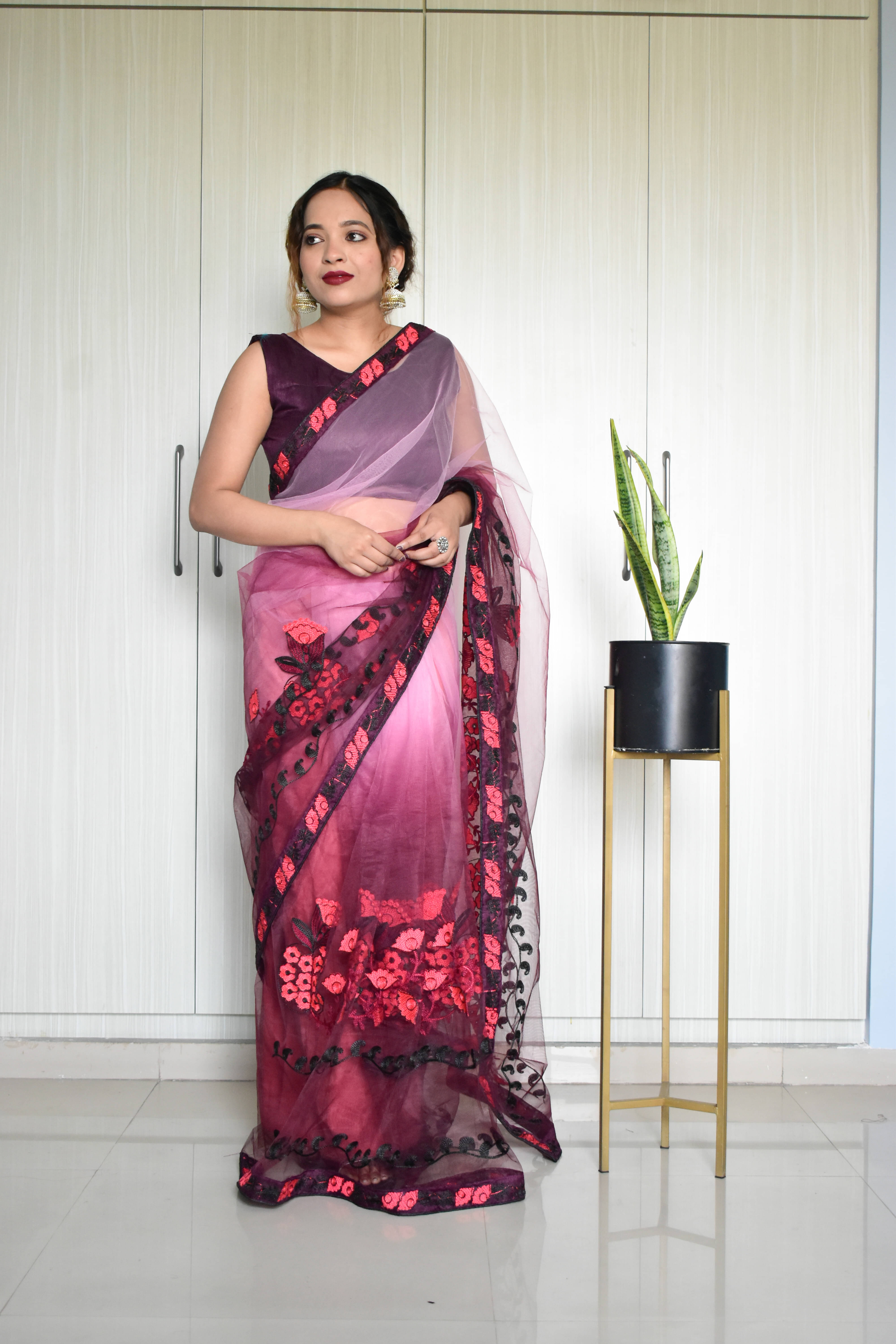 Nexora Net Printed Bandhani Sarees With Unstitched Blouse Piece ( Maroon ) Nexora Net Printed Bandhani Sarees With Unstitched Blouse Piece ( Maroon )