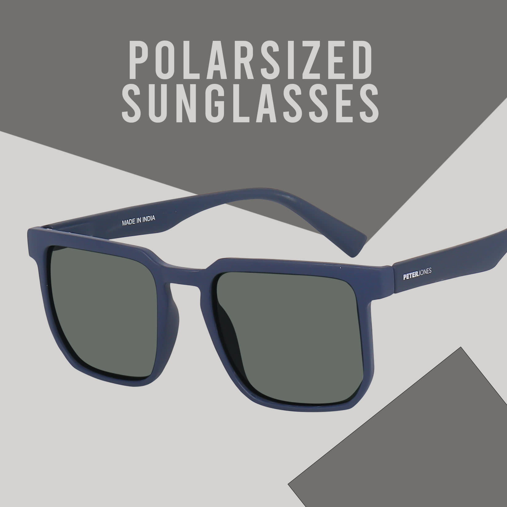 Peter Jones Blue Square Sunglasses ( Pack of 1 ) - Sunglasses | Buy online on ZillyBuy