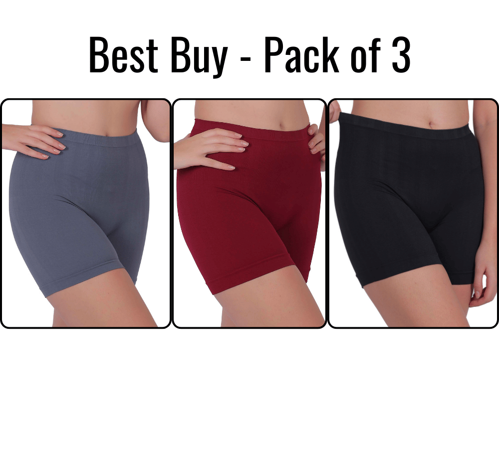     			Pia Trends Women Cotton Blend Tummy & Thigh Shaper ( Grey,Multicolor )