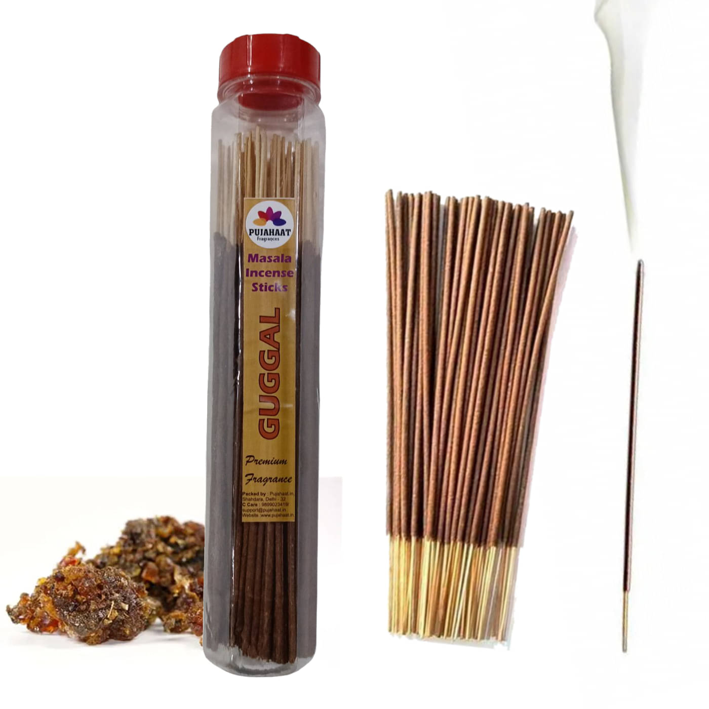     			Pujahaat Incense Stick Guggal 100 gm ( Pack of 1 )
