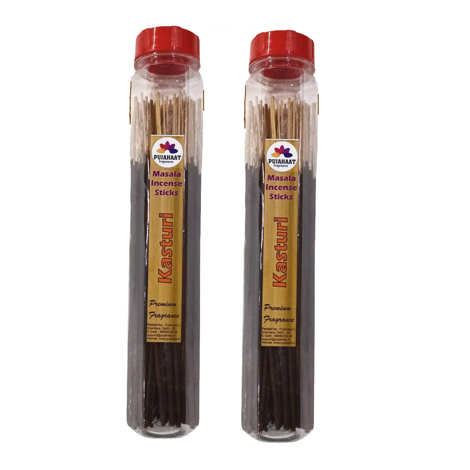     			Pujahaat Incense Stick Kasturi 200 gm ( Pack of 2 )