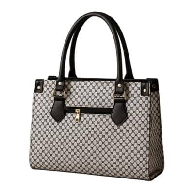     			ROX Shoulder Bag Faux Leather Set of 1 ( Off White,White )