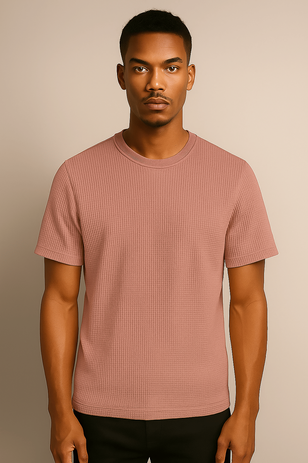     			RUFICA Men Cotton Blend Regular Fit Solid T-Shirt ( Purple )