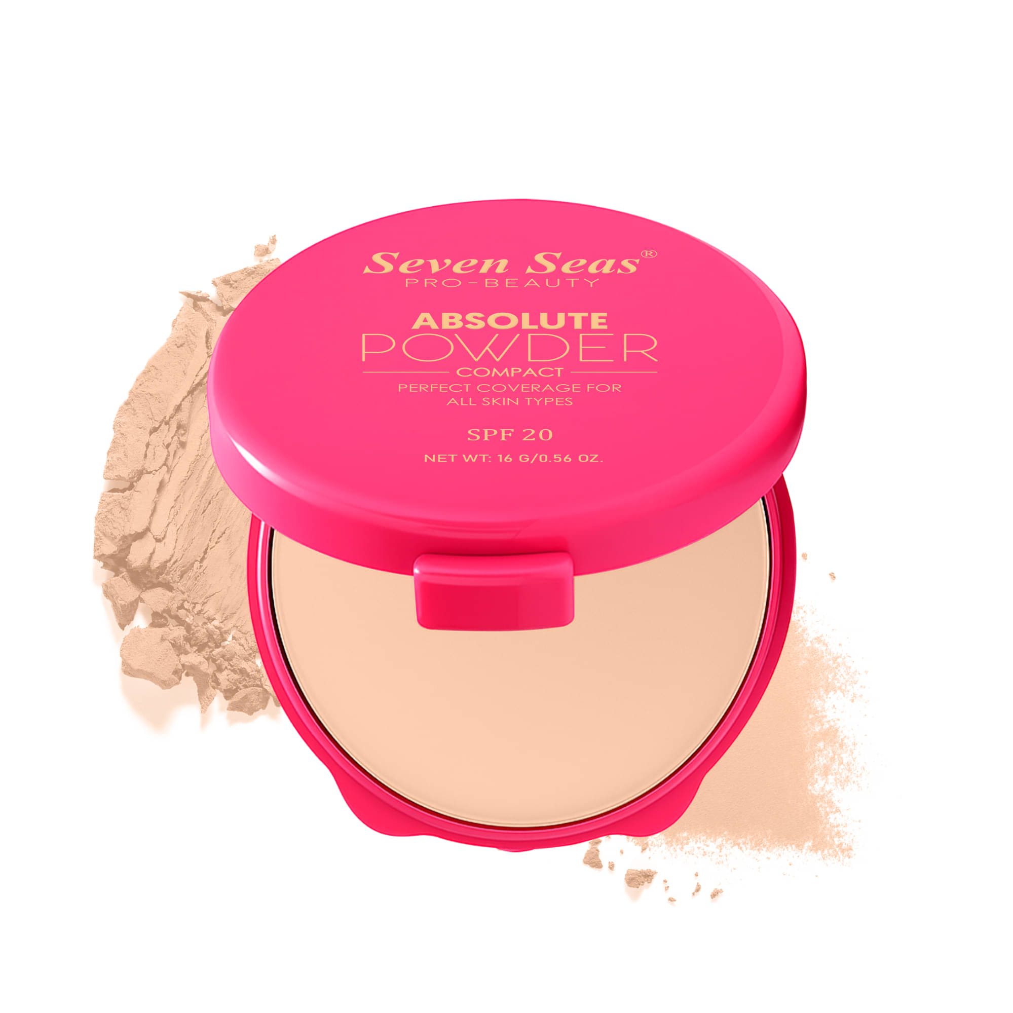     			Seven Seas Absolute Compact Powder Pressed Powder Medium SPF 15 16 g