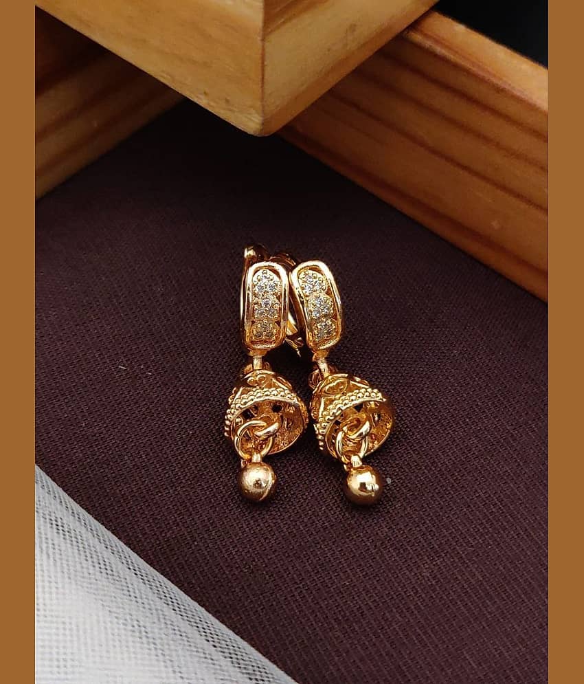 Shivay Fashion hub Rose Gold Jhumki Earrings ( Pack of 2 ) - Earrings | Buy online on ZillyBuy