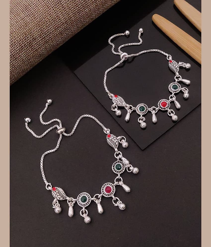 Shivay Fashion hub Silver Anklets ( Pack of 2 ) - Anklets | Buy online on ZillyBuy