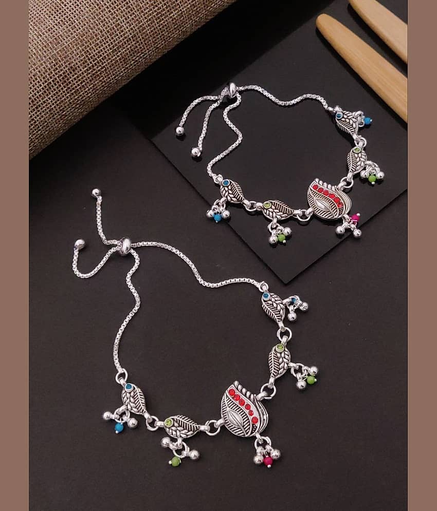 Shivay Fashion hub Silver Anklets ( Pack of 2 ) - Anklets | Buy online on ZillyBuy